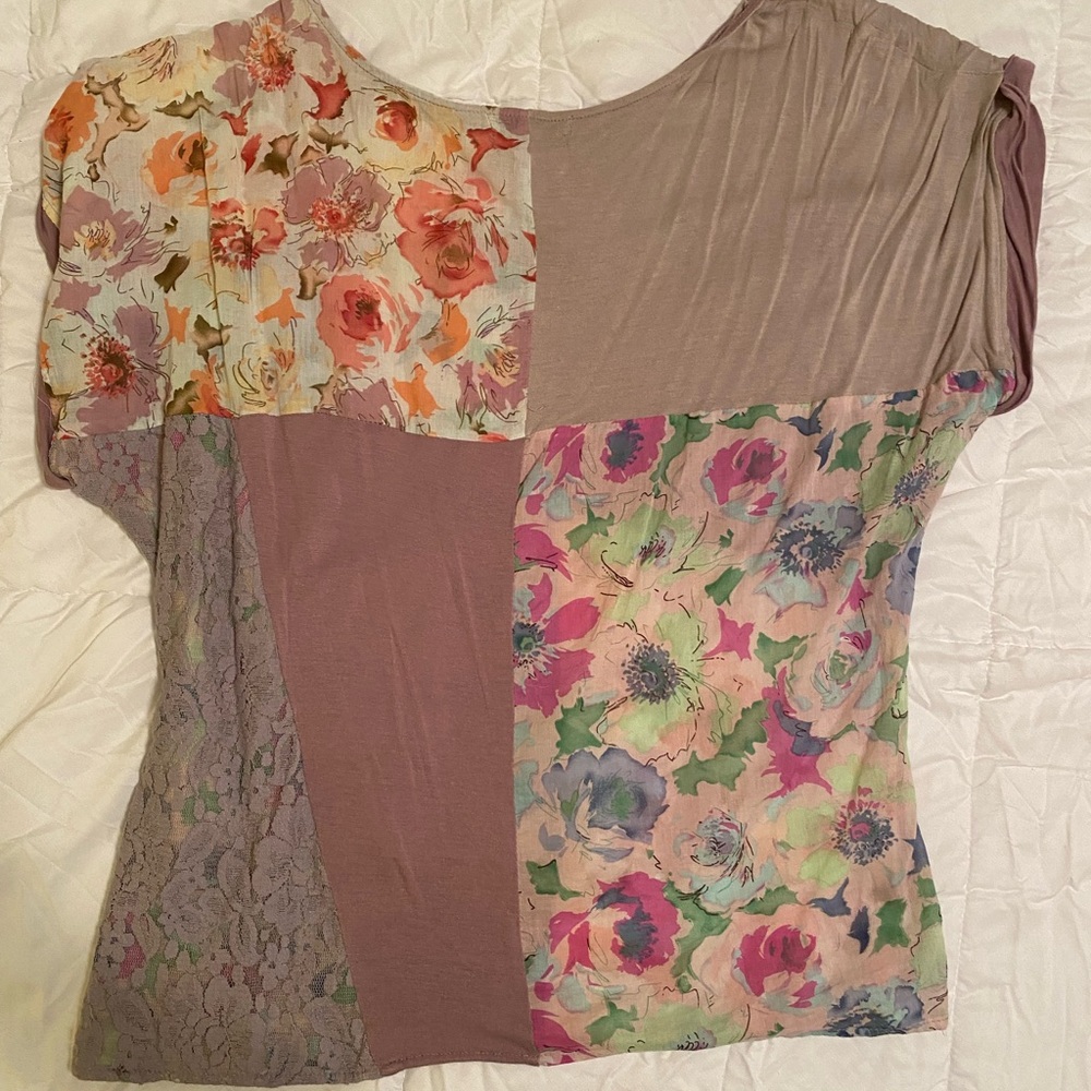 Purple patchwork shirt